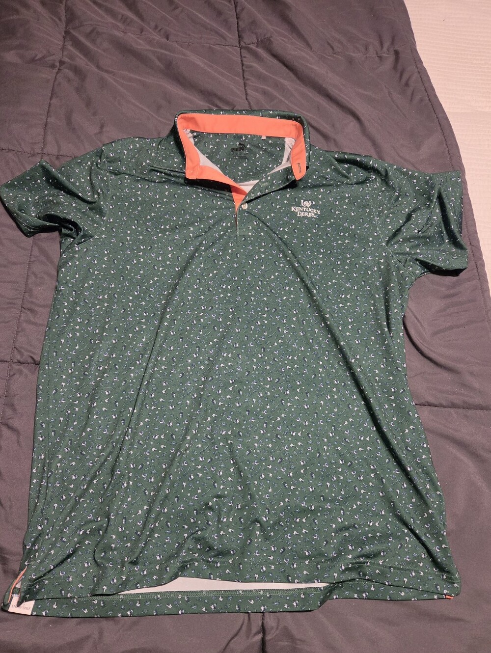 Men's Puma Green Kentucky Derby MATTR Superfecta Polo